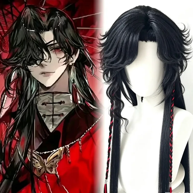 Anime Cosplay Wig Heat Resistant - Peluca de estilo Hua Cheng, peluca