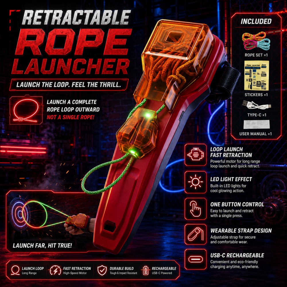 Novelty Gifts - Lanzador de Cuerdas, Juguete de Disparo