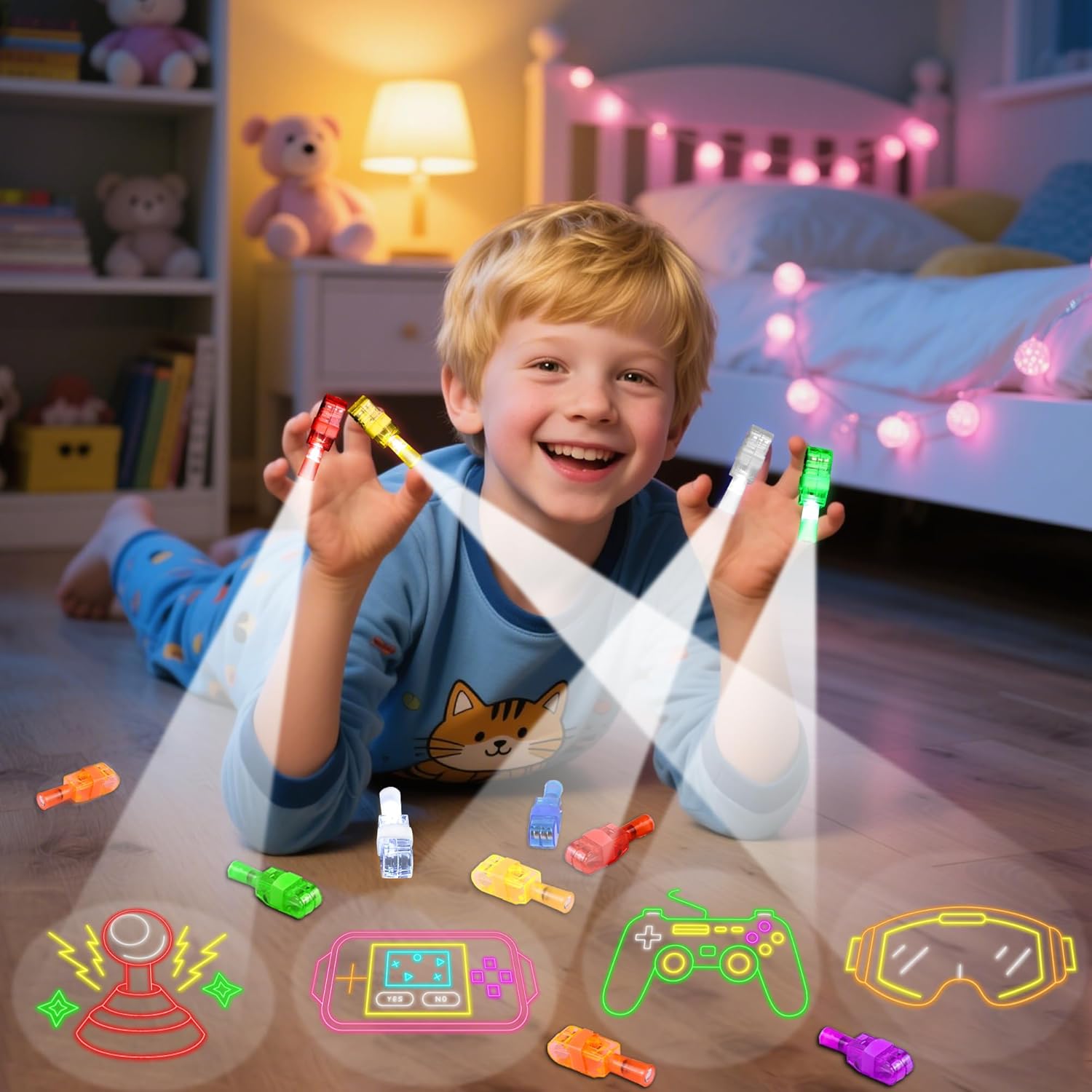36 luces LED para dedos, luces - Glow In The Dark Party Glasses reseña y precio